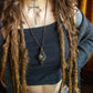 Liberia • Moss Agate macrame necklace