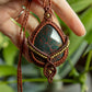 Atenas • Bloodstone macrame necklace
