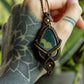 Liberia • Moss Agate macrame necklace