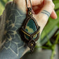Liberia • Moss Agate macrame necklace