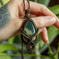 Liberia • Moss Agate macrame necklace