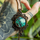 Orotina • Azurite macrame necklace