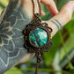 Orotina • Azurite macrame necklace
