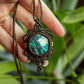 Orotina • Azurite macrame necklace