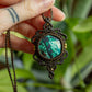 Orotina • Azurite macrame necklace