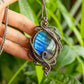 Thalia • Labradorite macrame necklace