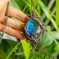 Thalia • Labradorite macrame necklace