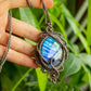 Thalia • Labradorite macrame necklace