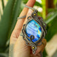 Thalia • Labradorite macrame necklace