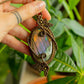 Kamelia • Purple Labradorite macrame necklace