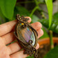 Kamelia • Purple Labradorite macrame necklace