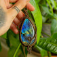 Alana • Labradorite macrame necklace