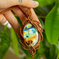 Amalia • Labradorite macrame necklace