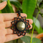 Milena • Pyrite macrame mandala necklace