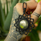 Milena • Pyrite macrame mandala necklace