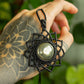 Milena • Pyrite macrame mandala necklace