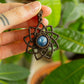 Lyric • Blue Kyanite macrame mandala necklace