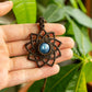 Lyric • Blue Kyanite macrame mandala necklace