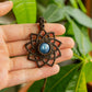 Lyric • Blue Kyanite macrame mandala necklace