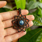 Lyric • Blue Kyanite macrame mandala necklace