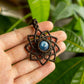 Lyric • Blue Kyanite macrame mandala necklace