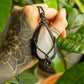 Scarlett • Selenite macrame necklace