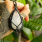 Scarlett • Selenite macrame necklace