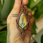 Phoebe • Rainbow Labradorite macrame necklace