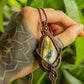 Phoebe • Rainbow Labradorite macrame necklace