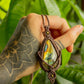 Phoebe • Rainbow Labradorite macrame necklace