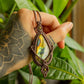 Phoebe • Rainbow Labradorite macrame necklace