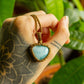 Lara • Larimar macrame necklace
