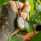 Ellie • White Druzy Onyx macrame necklace