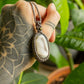 Ellie • White Druzy Onyx macrame necklace