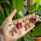 macrame & brass earrings