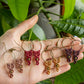 macrame & brass earrings