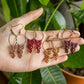 macrame & brass earrings