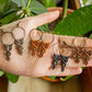 macrame & brass earrings