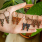 macrame & brass earrings