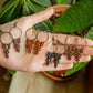 macrame & brass earrings