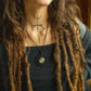 Milena • Pyrite macrame mandala necklace