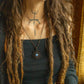 Lyric • Blue Kyanite macrame mandala necklace