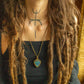 Anna • Azurite Malachite macrame necklace
