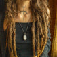 Ellie • White Druzy Onyx macrame necklace