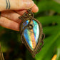 Enola • Rainbow Labradorite macrame necklace