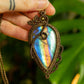Enola • Rainbow Labradorite macrame necklace