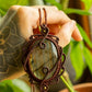 Eliana • Labradorite macrame necklace