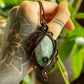 Athena • Azurite macrame necklace