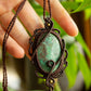Athena • Azurite macrame necklace