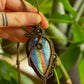 Enola • Rainbow Labradorite macrame necklace